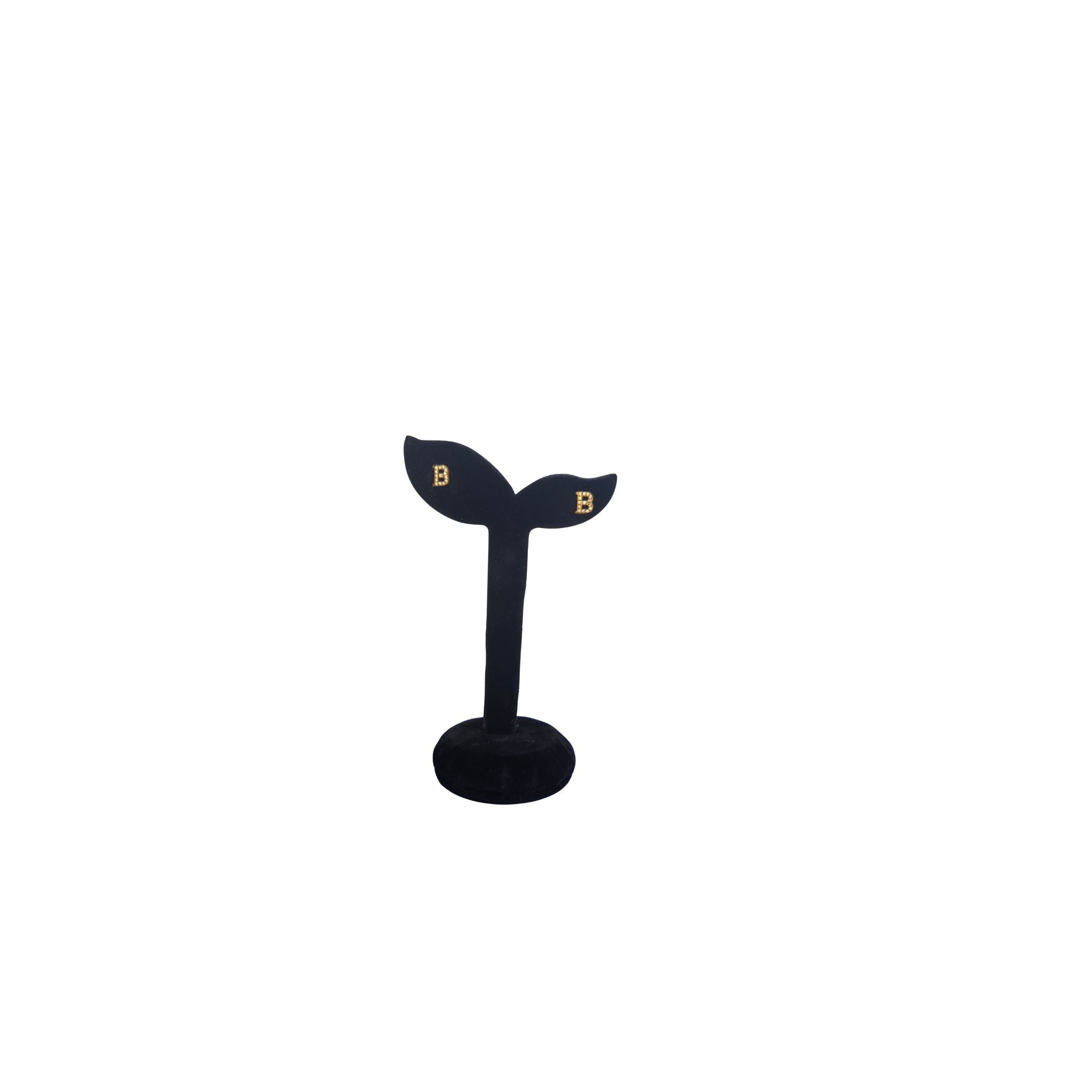 Boucles d’oreilles lettre B scintillantes