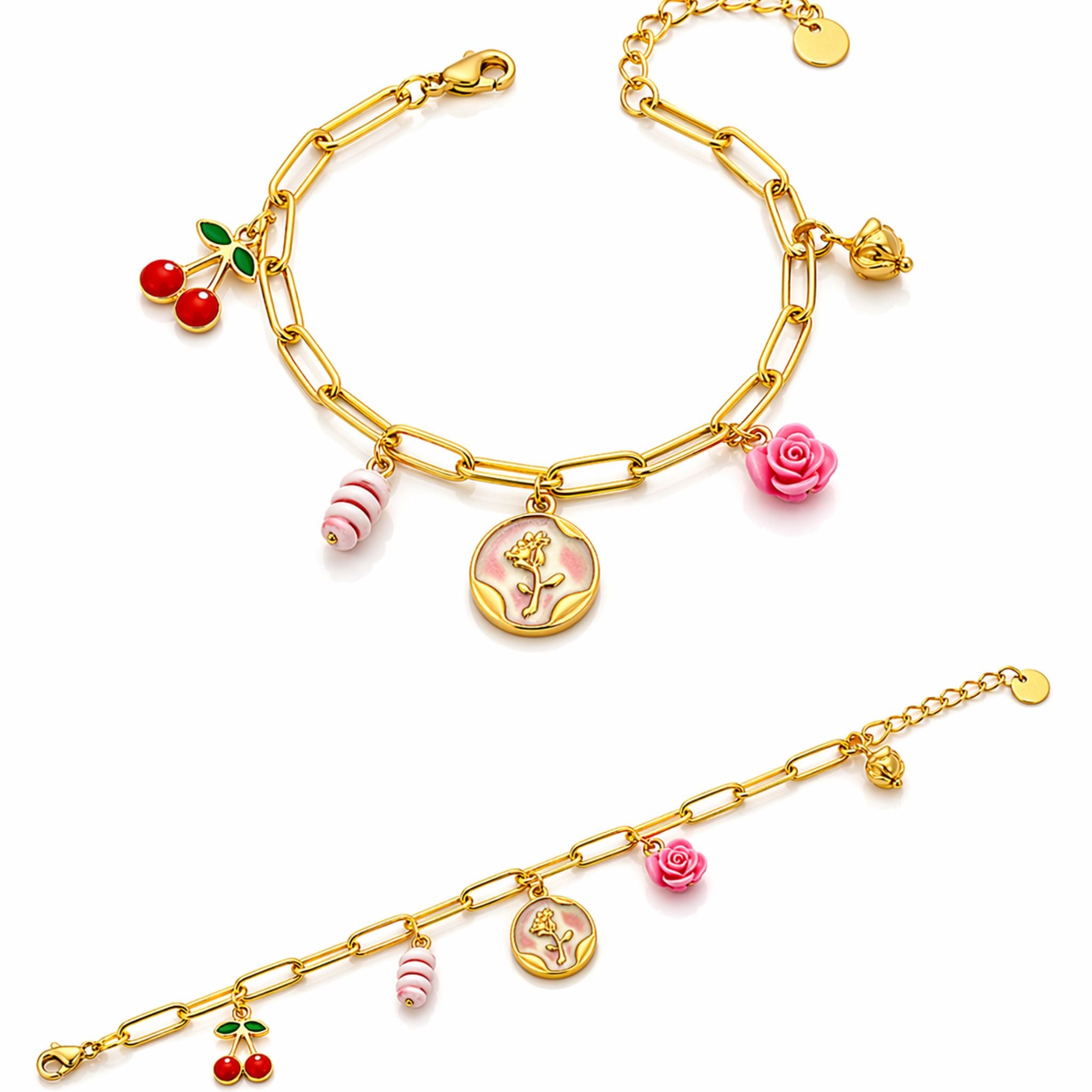 Bracelet Rose Breloques