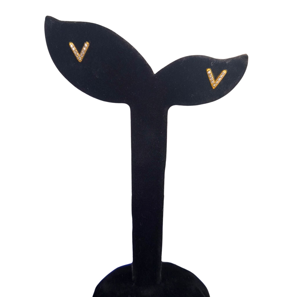 Boucles d'oreilles V scintillantes