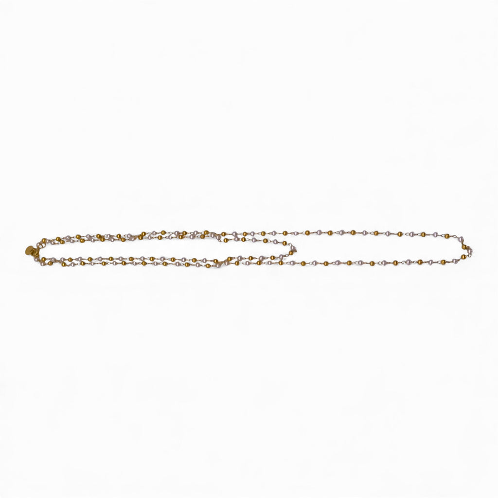 Sautoir Perles Blanches