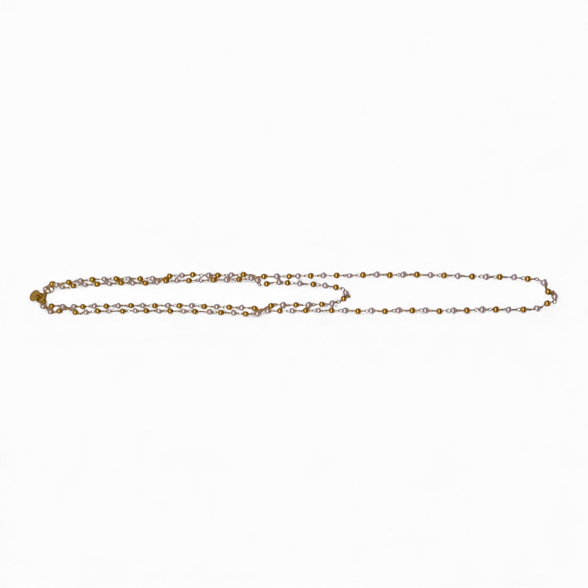 Sautoir Perles Blanches