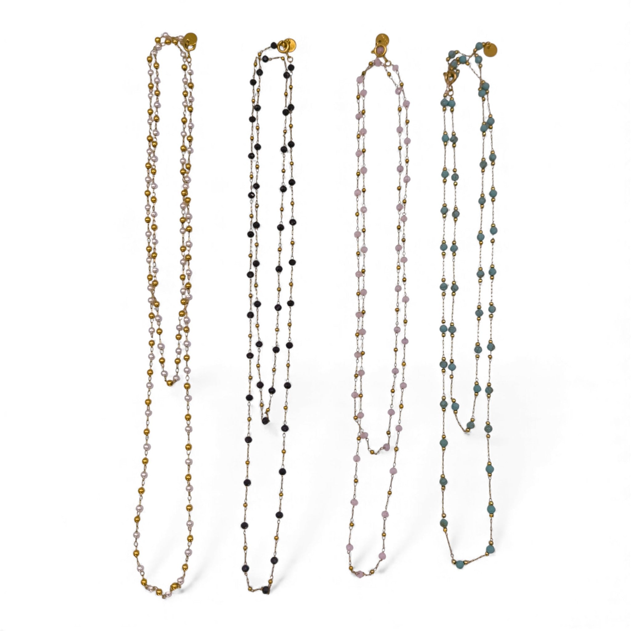 Sautoir Perles Blanches