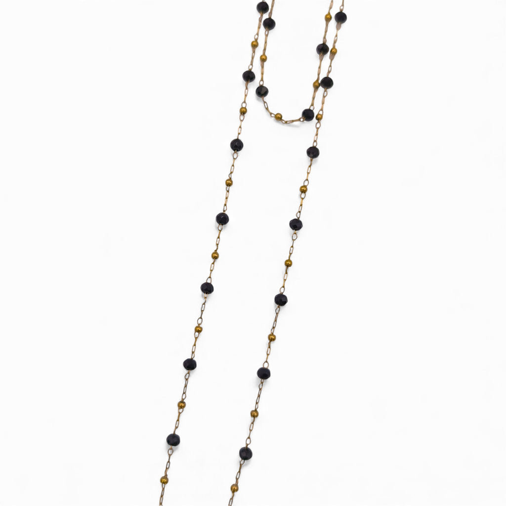 Sautoir Perles Noires