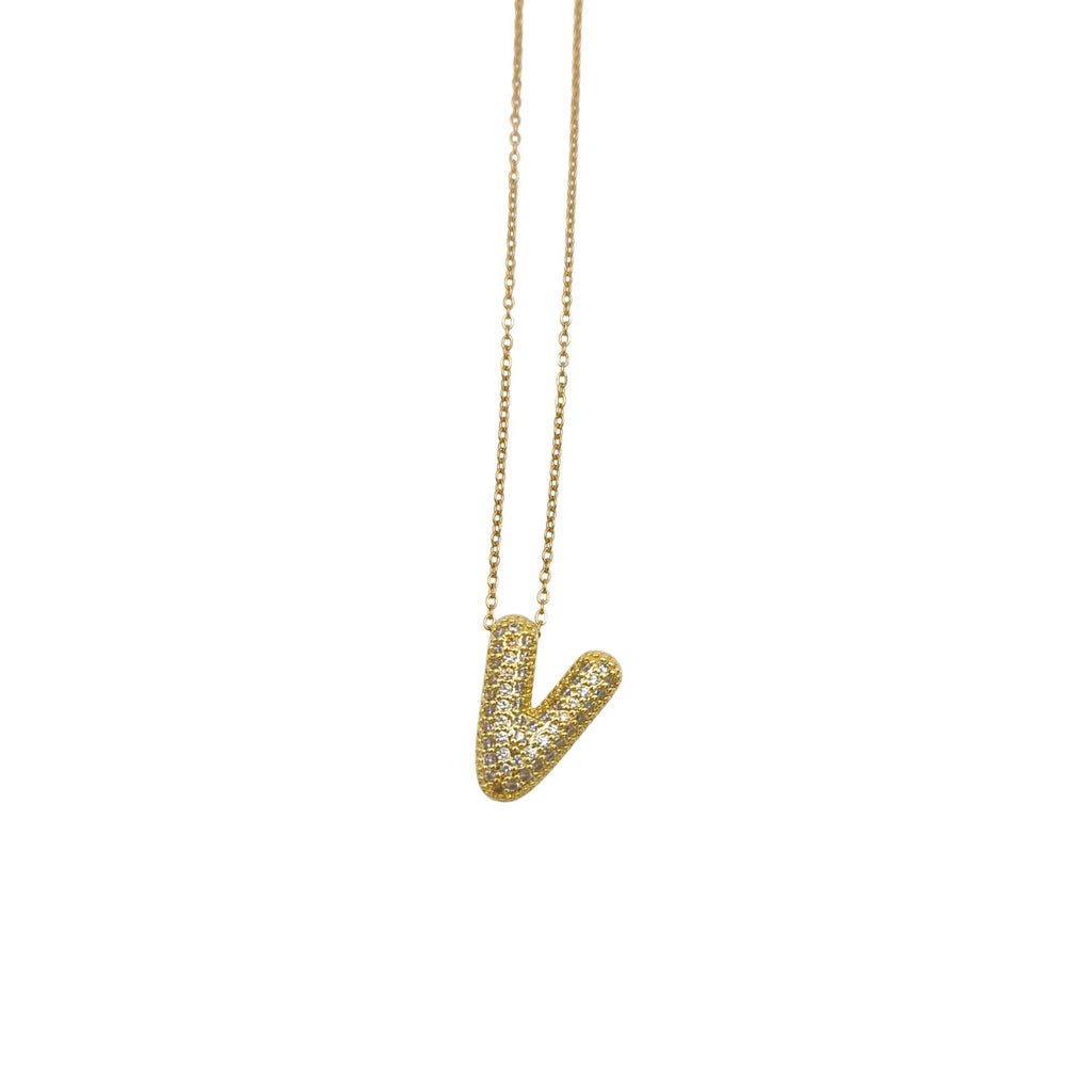 Collier XL lettre V